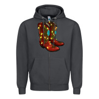 Smoke Western Christmas Boots Zipper Hoodie - RanaPortraitStore
