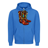 True Royal Western Christmas Boots Zipper Hoodie - RanaPortraitStore