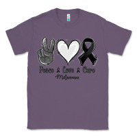Lavender Peace Love Cure Melanoma Cancer Classic Tee - Jasminsmagicworld