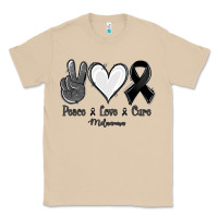 Mushroom Peace Love Cure Melanoma Cancer Classic Tee - Jasminsmagicworld