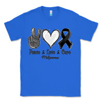True Royal Peace Love Cure Melanoma Cancer Classic Tee - Jasminsmagicworld