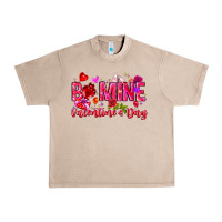 French Oak Be Mine Valentines Day Urban Heavy Tee - CowhideDigitalArt