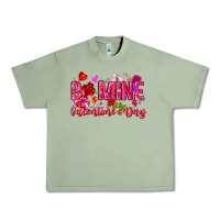 Oil Green Be Mine Valentines Day Urban Heavy Tee - CowhideDigitalArt