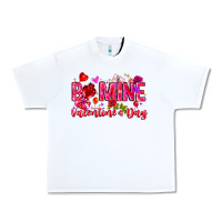 White Be Mine Valentines Day Urban Heavy Tee - CowhideDigitalArt