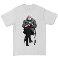 Dove Grey bernie sitting in the cold with mittens meme Premium Tee - artisFamous