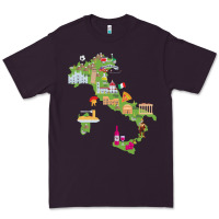 Plum Italy map Premium Tee - artisFamous