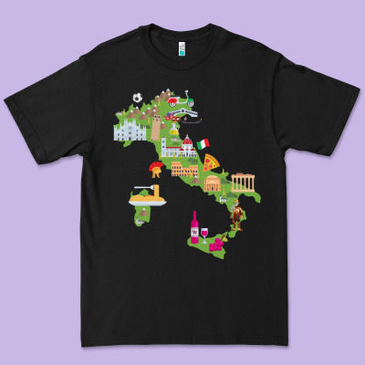 Italy Map Premium Tee Designed By Artisfamous
