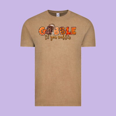 Fall Gobble Gobble Til You Wobble Vintage Tee Designed By Lillyallendesigns