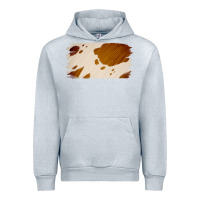 Heather Grey Cowhide Lightbrown Urban Hoodie - Jasminsmagicworld