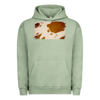Pigment Oil Green Cowhide Lightbrown Urban Hoodie - Jasminsmagicworld