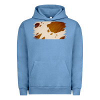 Pigment Pebble Blue Cowhide Lightbrown Urban Hoodie - Jasminsmagicworld