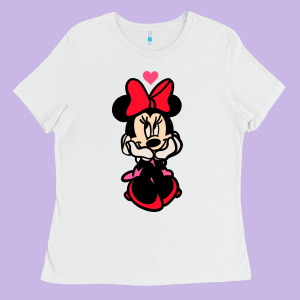 Minnie Mouse Ladies Tee Designed By Cowhidedigitalart