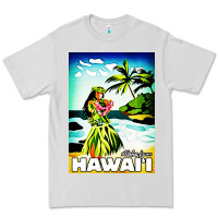 Dove Grey hawaii hula girl Premium Tee - artisFamous