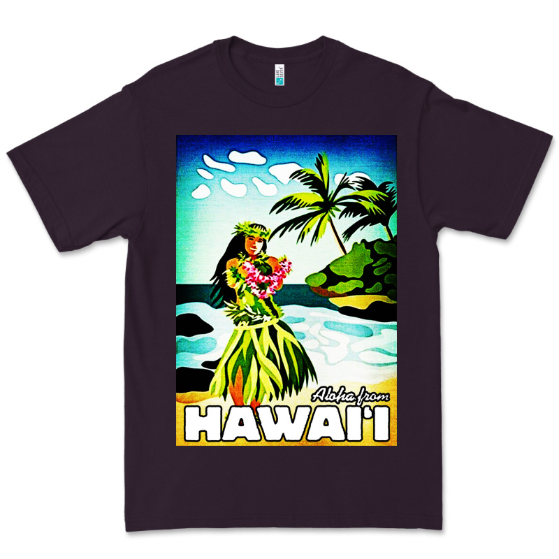 Hawaii Hula Girl Premium Tee by artisFamous | Teevron