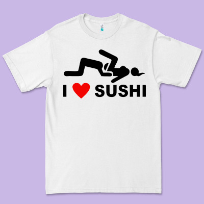I Love Sushi Funny Premium Tee Designed By Artisfamous