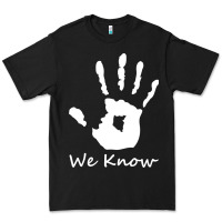Black skyrim dark brotherhood we know hand novelty kids mens womens t shirt Premium Tee - artisFamous