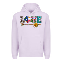 Lilac love texas serape cowhide cactus and sunflowers Premium Hoodie - Artiststas