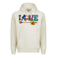 Oatmeal Heather love texas serape cowhide cactus and sunflowers Premium Hoodie - Artiststas