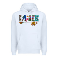 White love texas serape cowhide cactus and sunflowers Premium Hoodie - Artiststas