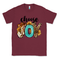 Burgundy Western Choose Joy Classic Tee - FaDigitalArtStudio