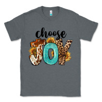 Charcoal Heather Western Choose Joy Classic Tee - FaDigitalArtStudio