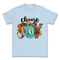 Dusty Blue Western Choose Joy Classic Tee - FaDigitalArtStudio