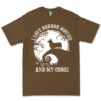 I Love Horror Movies And My Corgi Funny Corgi Premium Tee | Teevron