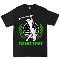 Black id hit that funny golfing golf Premium Tee - artisFamous