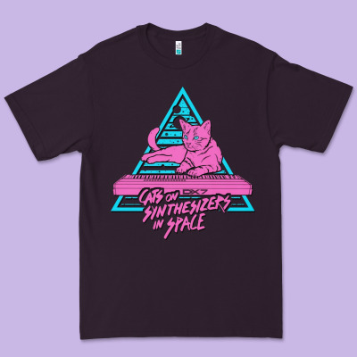 Cats On Synthesizers In Space Premium Tee Designed By Artisfamous