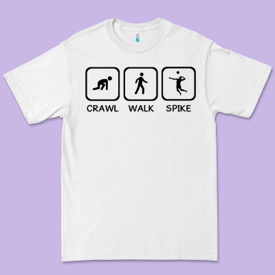 Crawl Walk Spike Volleyball Premium Tee Designed By Artisfamous