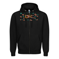 Black for the love of the game American football Zipper Hoodie - Jasminsmagicworld