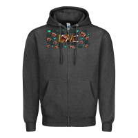 Charcoal Heather for the love of the game American football Zipper Hoodie - Jasminsmagicworld