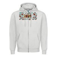 Dove Grey for the love of the game American football Zipper Hoodie - Jasminsmagicworld