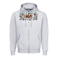 Heather Grey for the love of the game American football Zipper Hoodie - Jasminsmagicworld