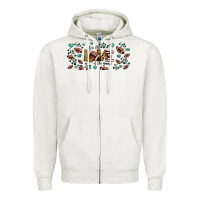 Oatmeal Heather for the love of the game American football Zipper Hoodie - Jasminsmagicworld