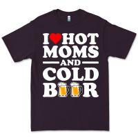 Plum i love heart hot moms cold beer funny adult drinking joke Premium Tee - artisFamous
