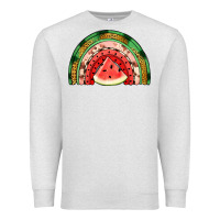 Oatmeal Heather watermelon rainbow Premium Sweatshirt - Jasminsmagicworld