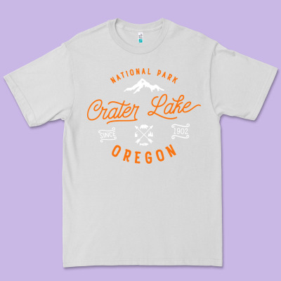 Crater Lake Oregon National Park Vintage Retro Premium Tee Designed By Artisfamous