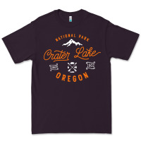 Plum crater lake oregon national park vintage retro Premium Tee - artisFamous
