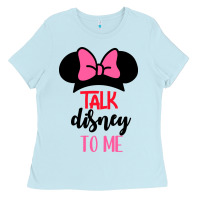 Baby Blue Minnie Mouse Ladies Tee - CowhideDigitalArt