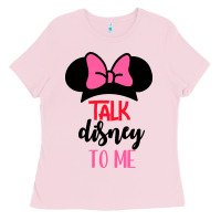 Bubblegum Pink Minnie Mouse Ladies Tee - CowhideDigitalArt