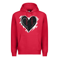 Cardinal black glitter heart Premium Hoodie - Jasminsmagicworld
