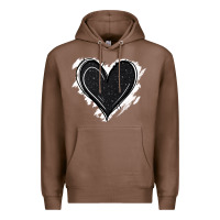 Chestnut black glitter heart Premium Hoodie - Jasminsmagicworld