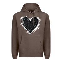 Coffee black glitter heart Premium Hoodie - Jasminsmagicworld