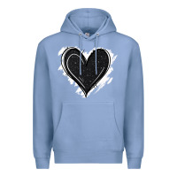 Colony Blue black glitter heart Premium Hoodie - Jasminsmagicworld