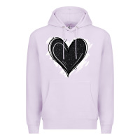 Lilac black glitter heart Premium Hoodie - Jasminsmagicworld