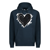 Navy black glitter heart Premium Hoodie - Jasminsmagicworld