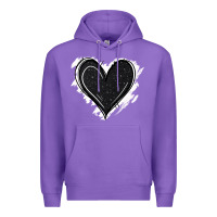 Purple black glitter heart Premium Hoodie - Jasminsmagicworld