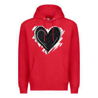 Red black glitter heart Premium Hoodie - Jasminsmagicworld