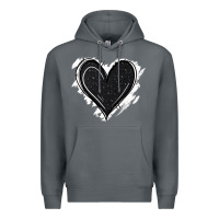 Rock black glitter heart Premium Hoodie - Jasminsmagicworld